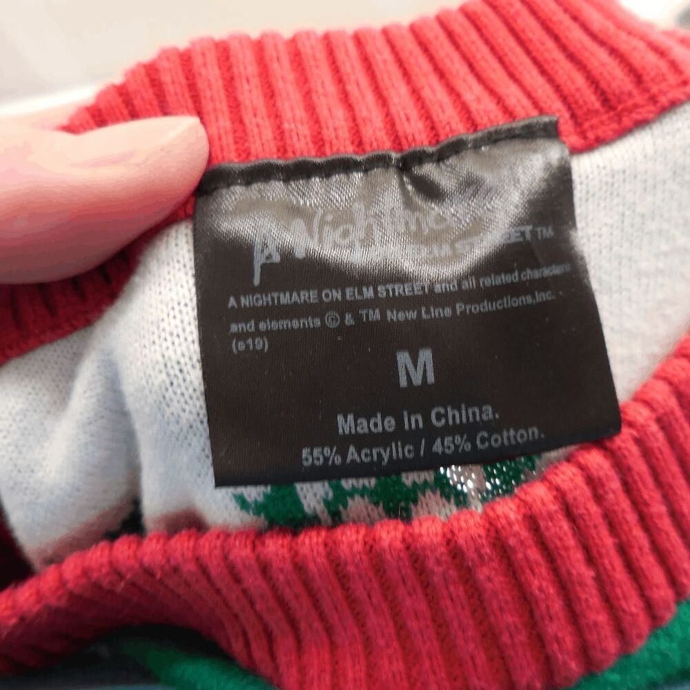 Freddy Krueger Ugly Christmas Sweater Size M Medium AOP‎ Nightmare on Elm Street - Picture 3 of 4
